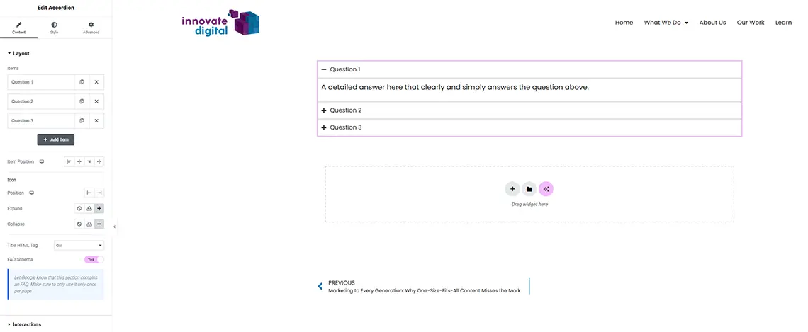 How to add FAQ schema with Elementor Pro