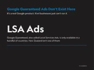 Google LSA ads - not available in NZ