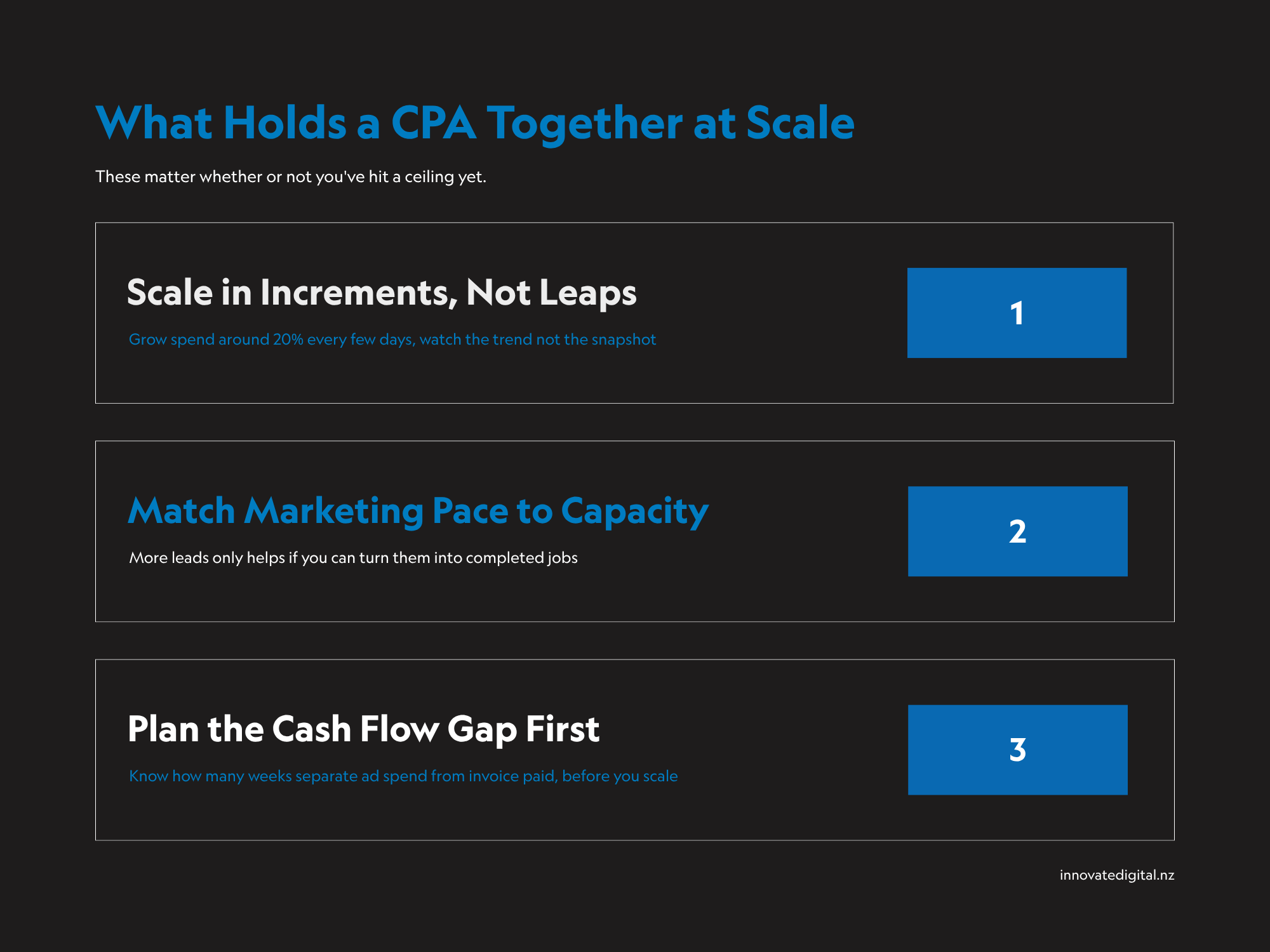 What holds a cpa together at scale