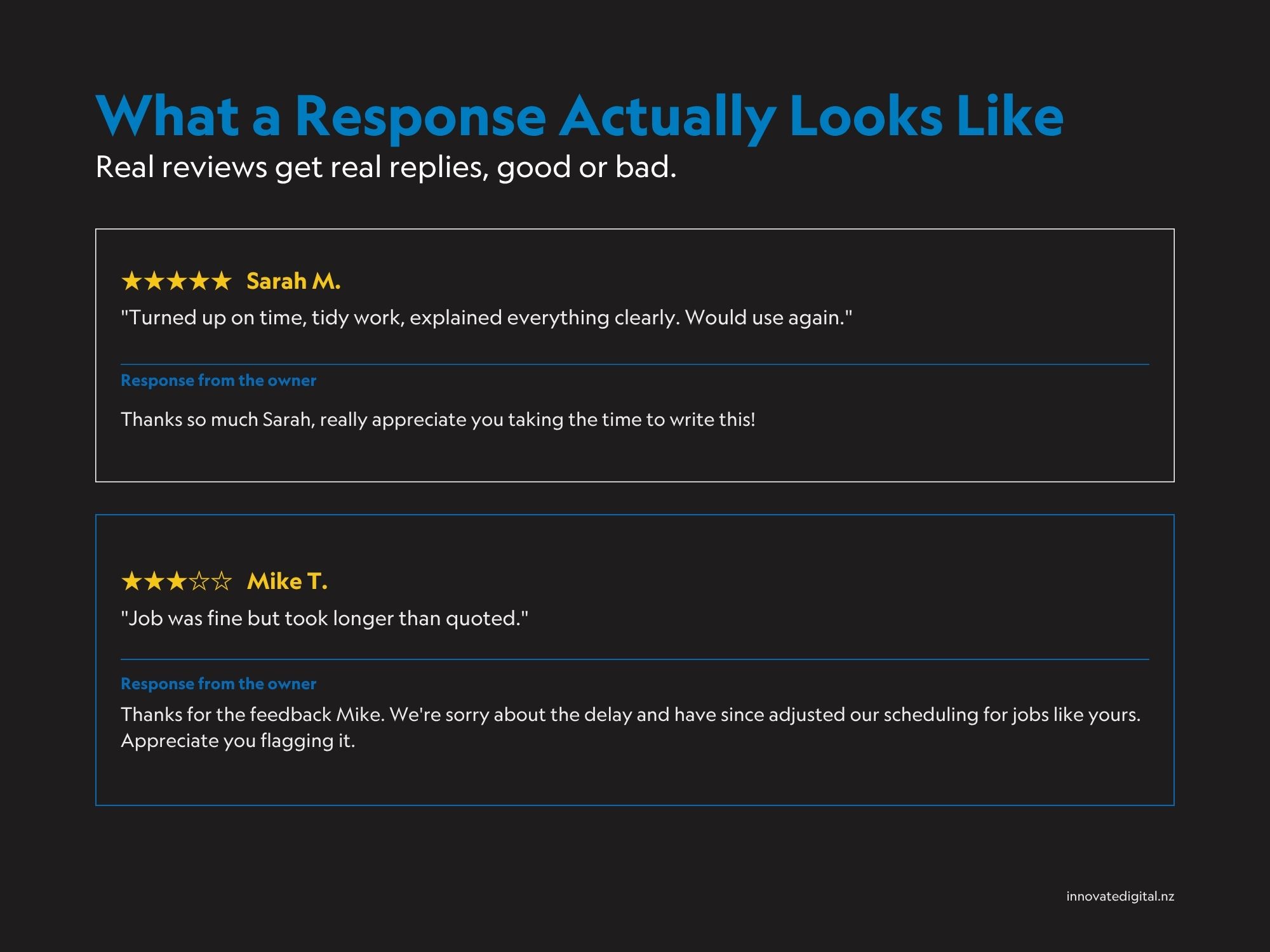 What a Google Review Response Looks Like